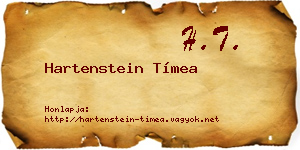 Hartenstein Tímea névjegykártya