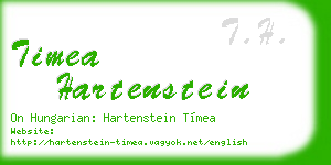 timea hartenstein business card